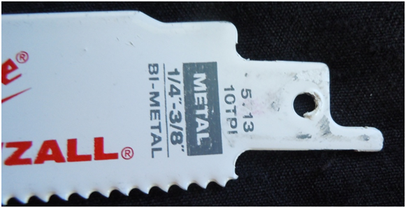 Paint in Reciprocating Saw Blade