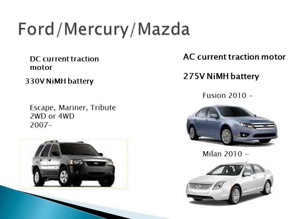 Ford, Mercury, and Mazda Hybrid Models